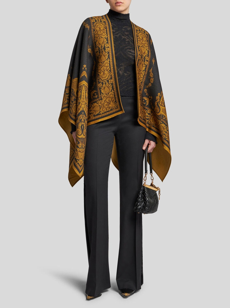 Etro WOOL CAPE WITH PRINT outlook