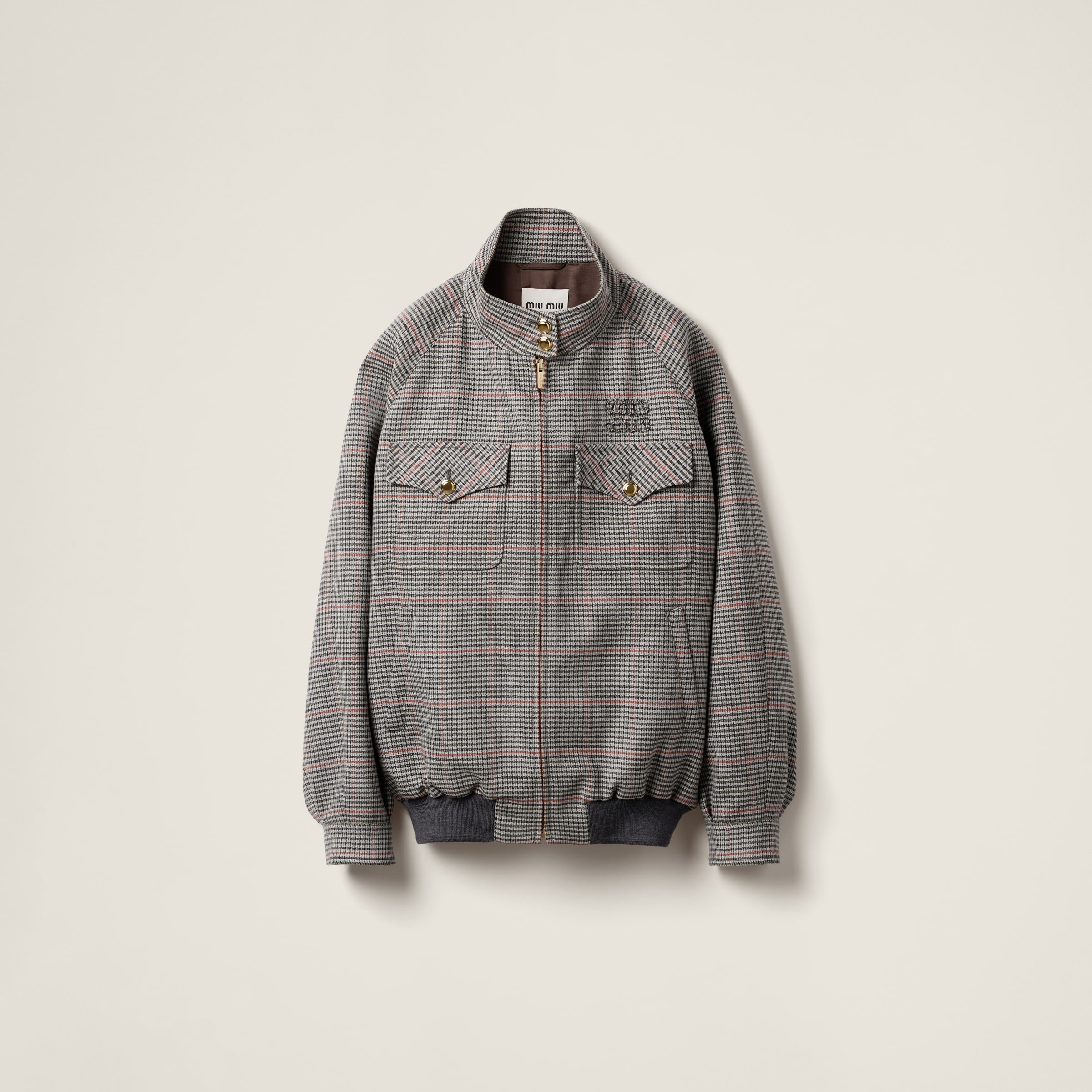 Checked blouson jacket - 1