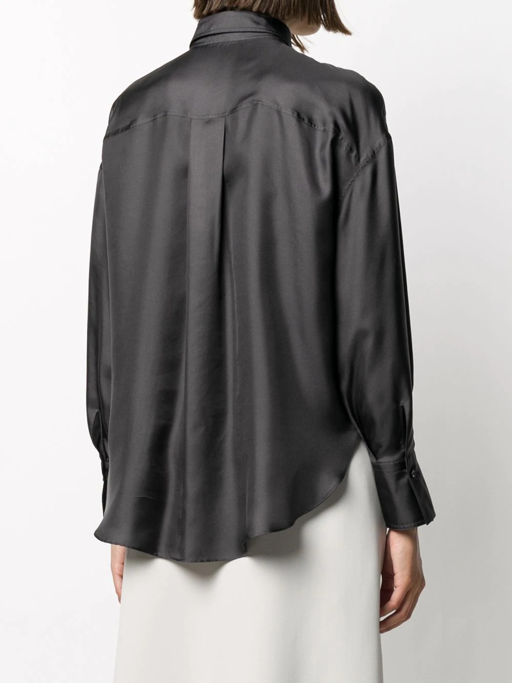 button-up satin shirt - 4