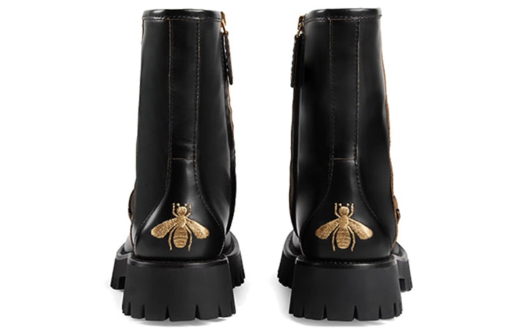 (WMNS) Gucci Horsebit-Embellished Ankle Boots 'Black' 643900-DS800-1000 - 5