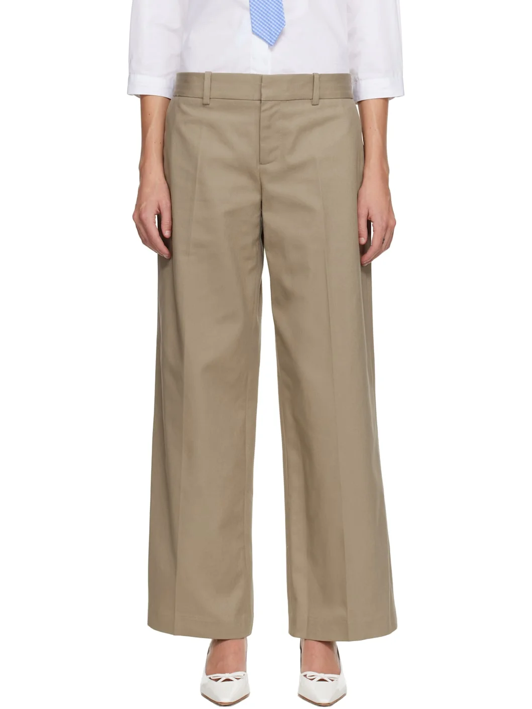 Taupe Grandpa Trousers - 1