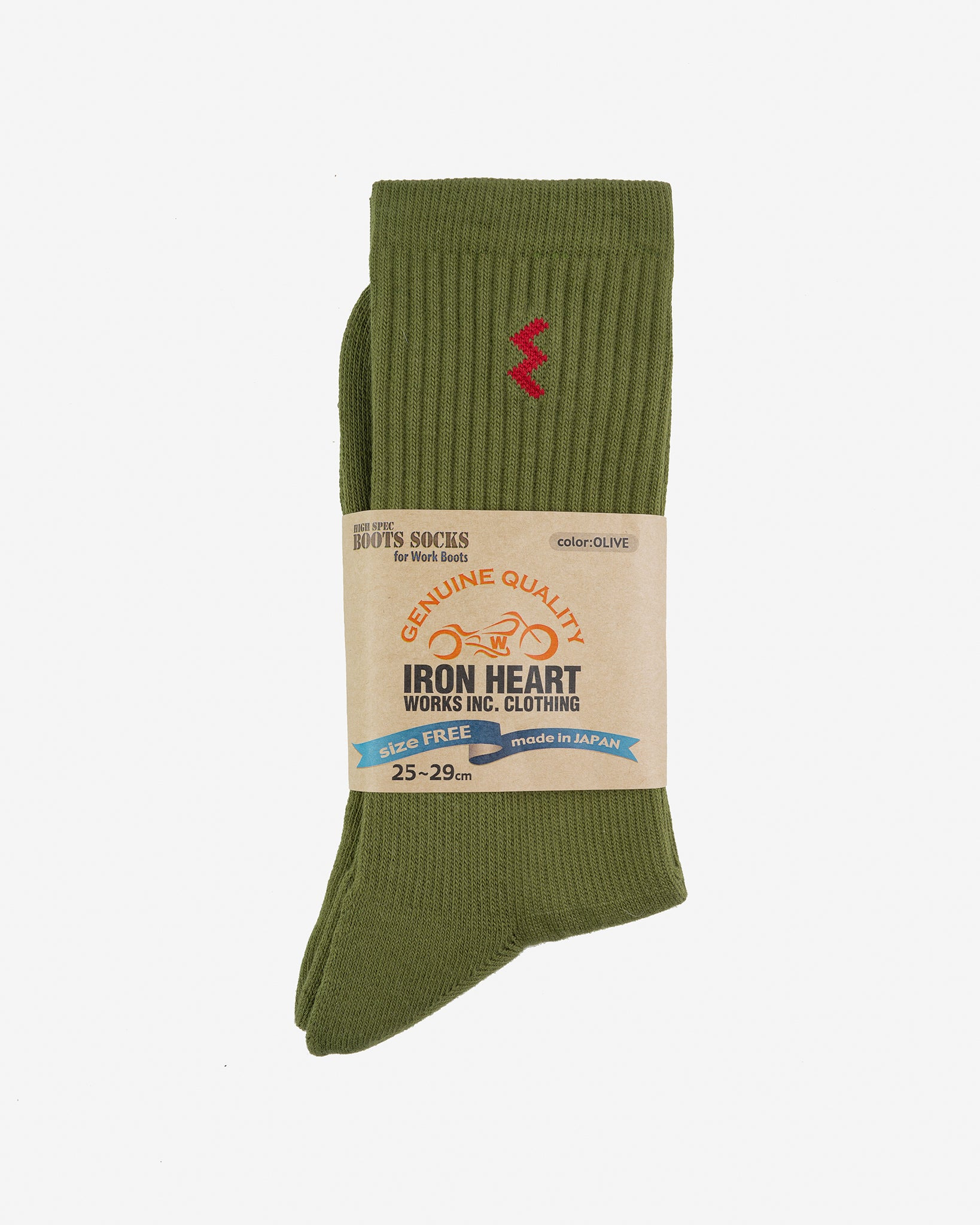 IHG-030-OLV Iron Heart Work Boot Socks - Olive - 2