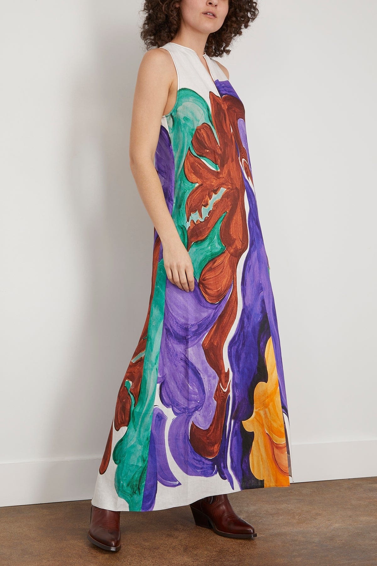 Rainbow Flames Dress in Rainbow Flames - 3