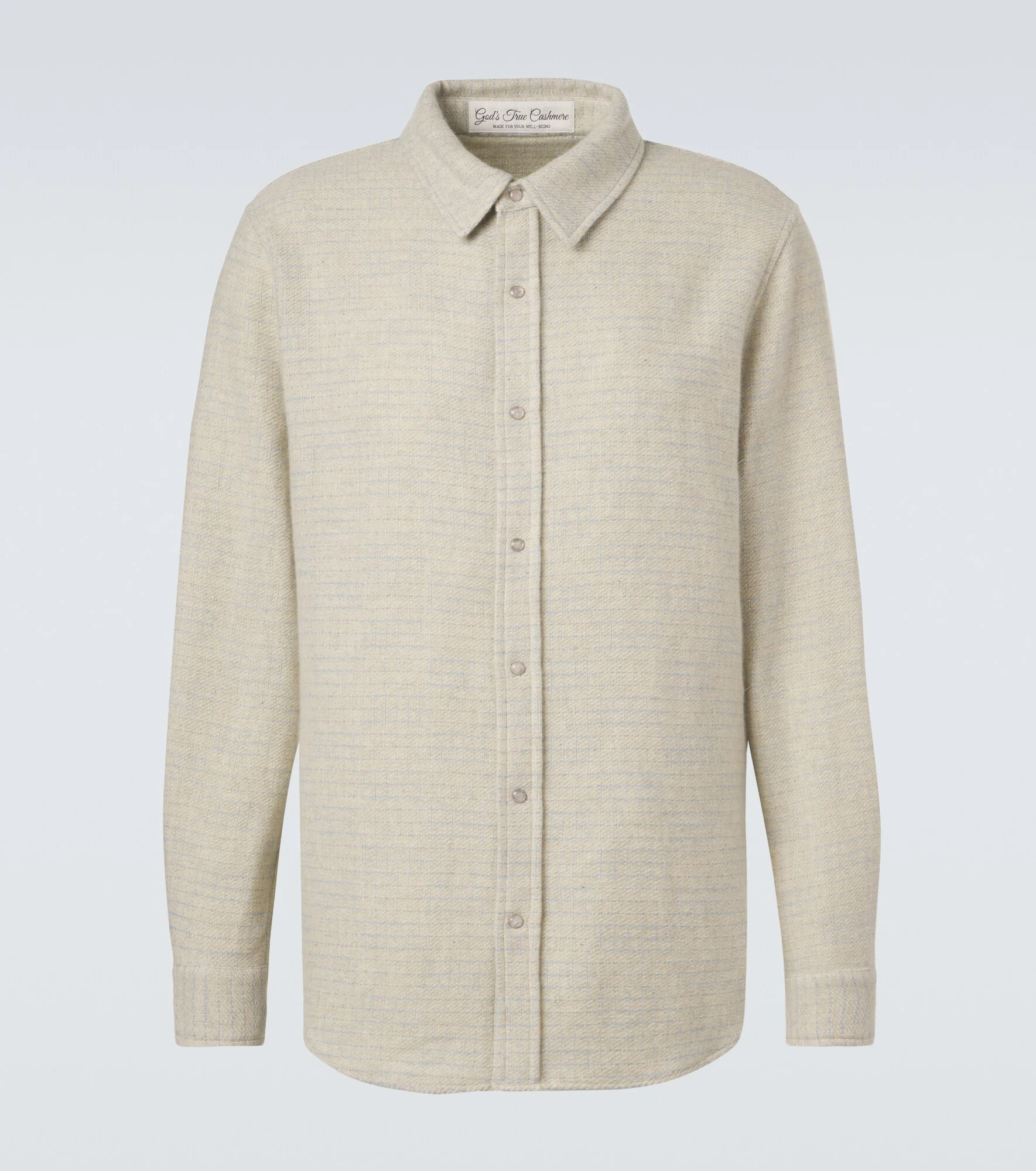 Checked cashmere shirt with quartz - 1