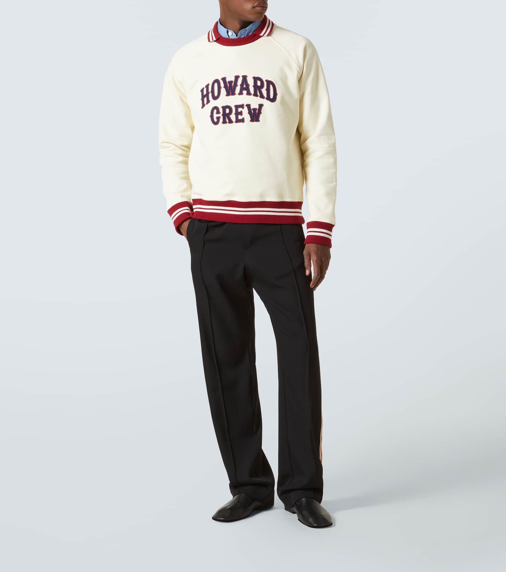 Embroidered cotton polo sweatshirt - 2