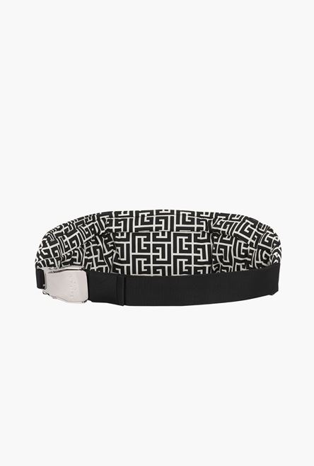 Ivory and black nylon belt bag - 3