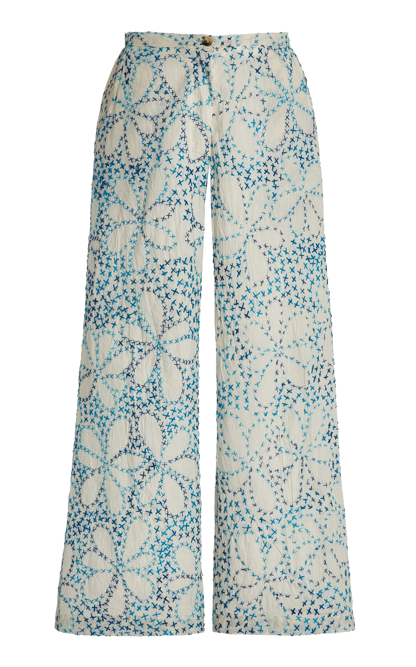 Orlando Wide Leg Floral Pant blue - 1