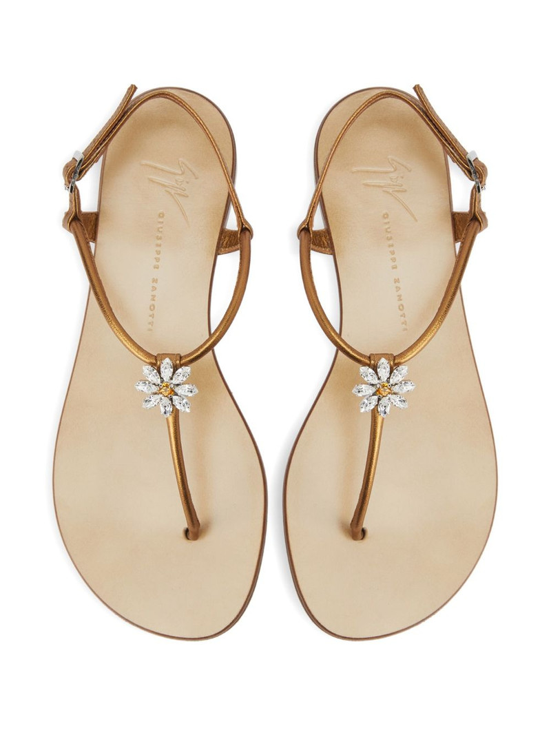 Geltrude crystal-flower sandals 3