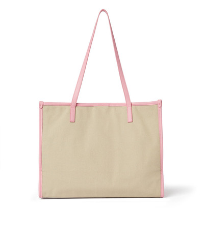MSGM Canvas tote bag with piping and printed logo outlook