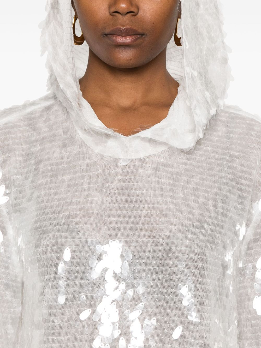 sequin-embellished hoodie - 5