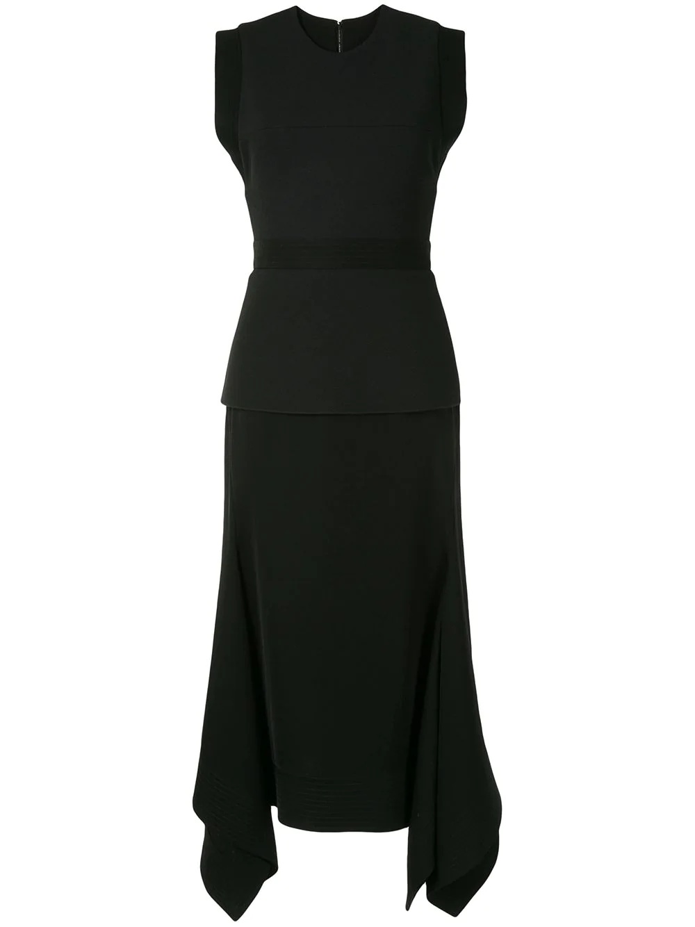 belted stitch drape dress - 1