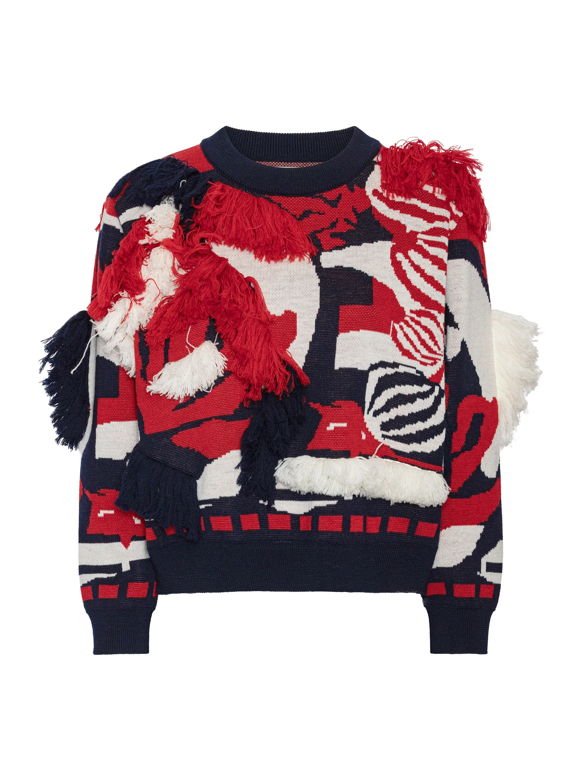 KNIT HAM ONION SWEAT - NAVY RED ONION - 1