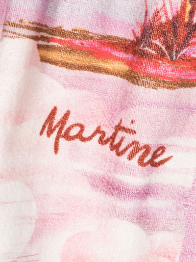 Martine Rose palm tree-print towel scarf outlook