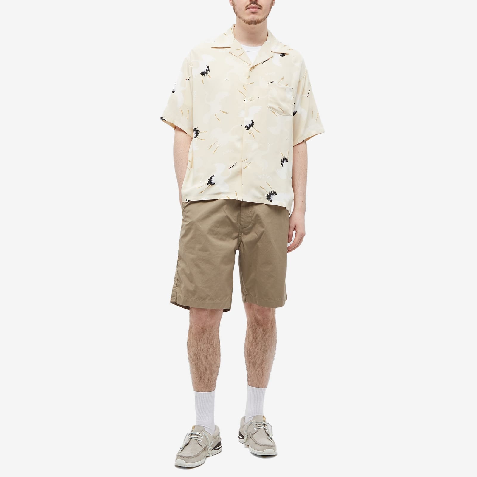 visvim CROSBY SHIRT S/S HIKAKU IVORY | REVERSIBLE