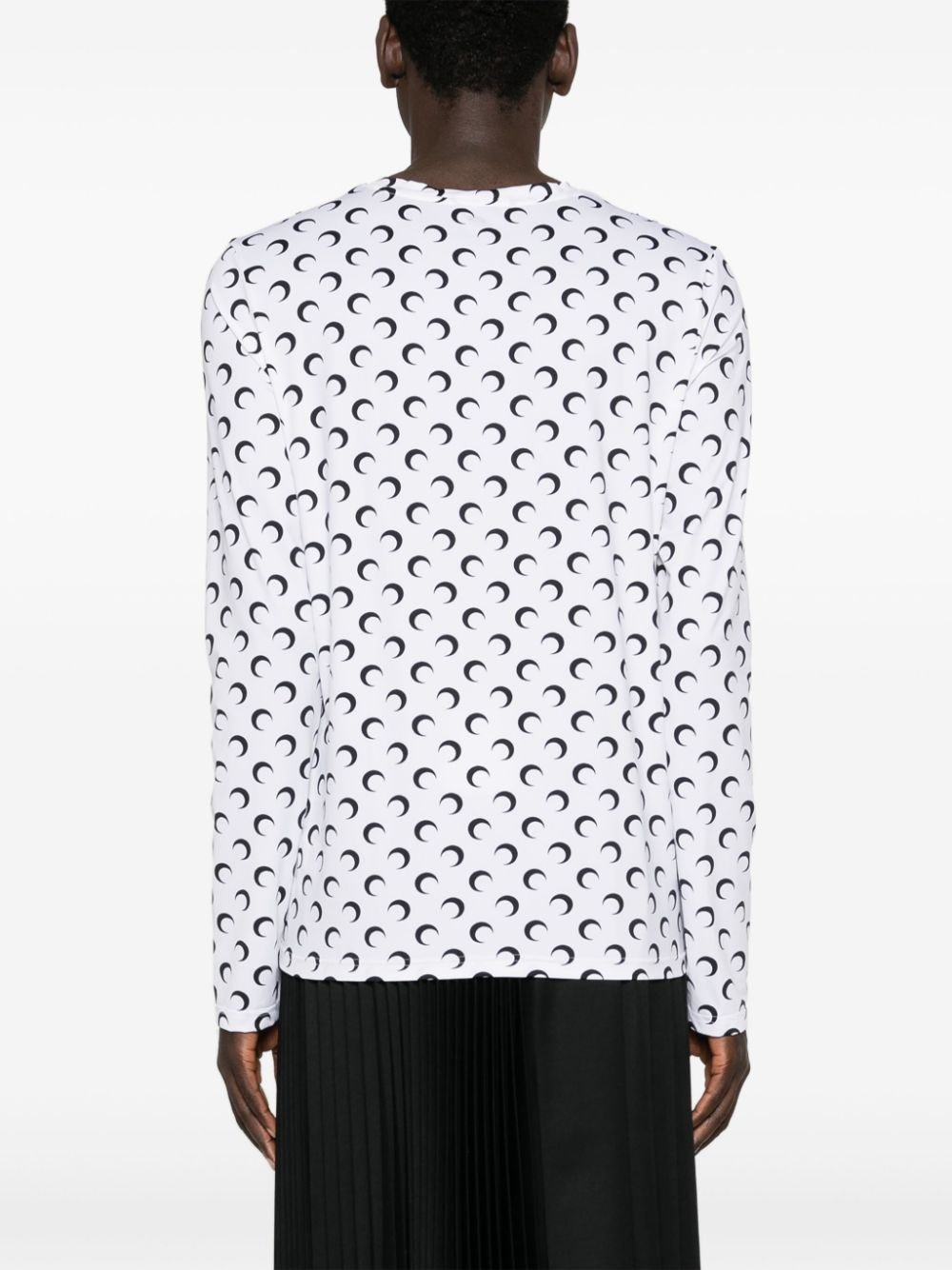 crescent moon-print T-shirt - 4