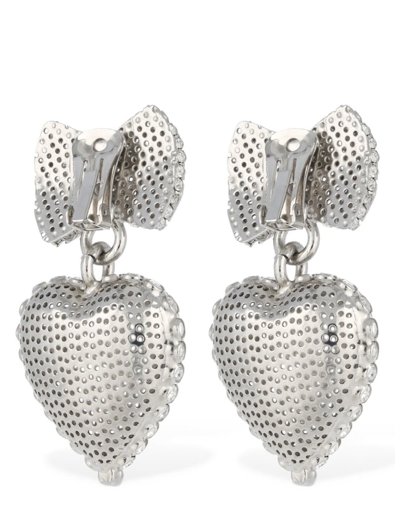 Bow Heart pendant earrings - 4