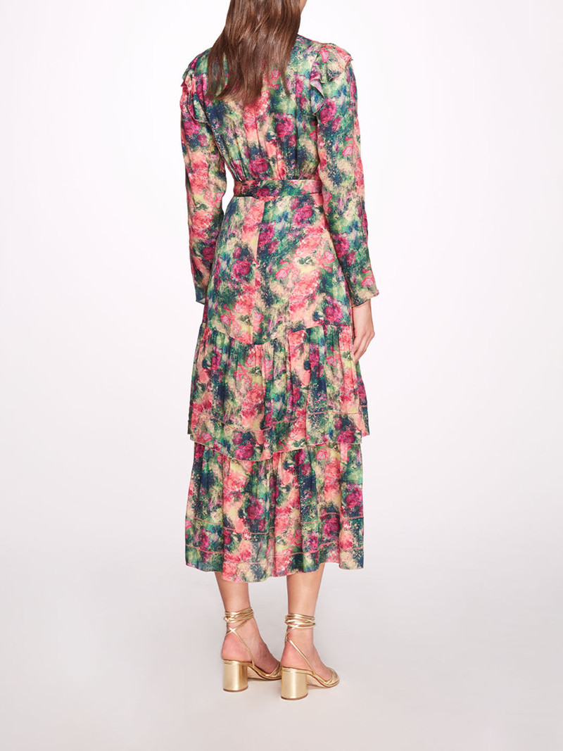 AMBER PRINTED GEORGETTE MAXI DRESS 3