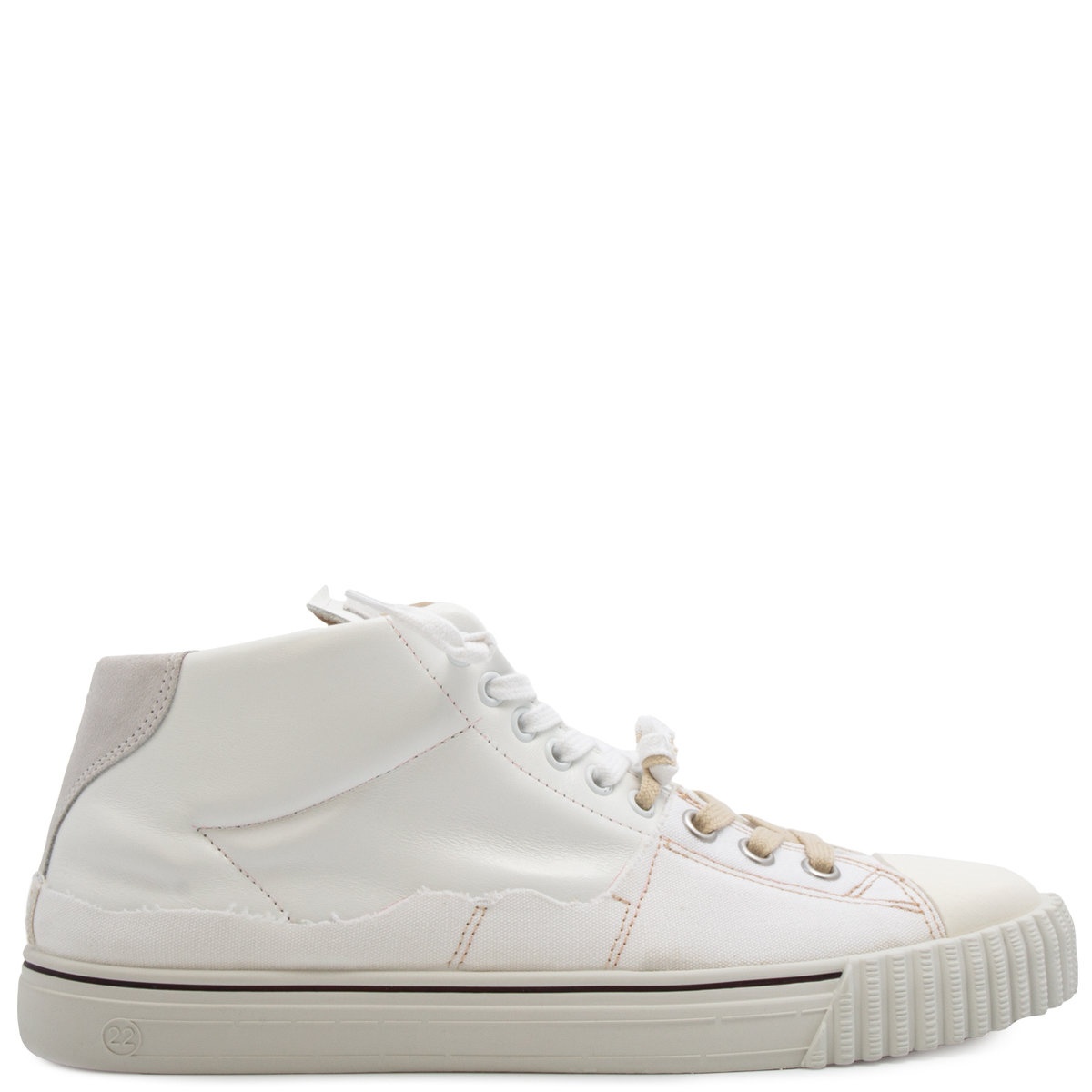 Maison Margiela Deconstructed High Top Sneakers White in