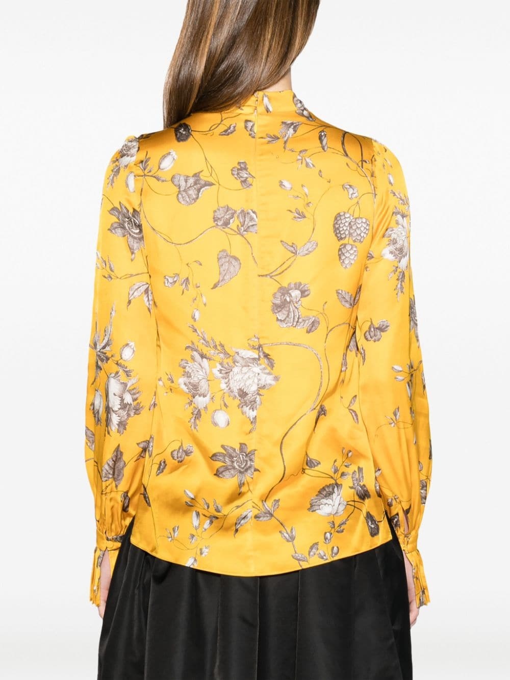 floral-print long-sleeve blouse - 4