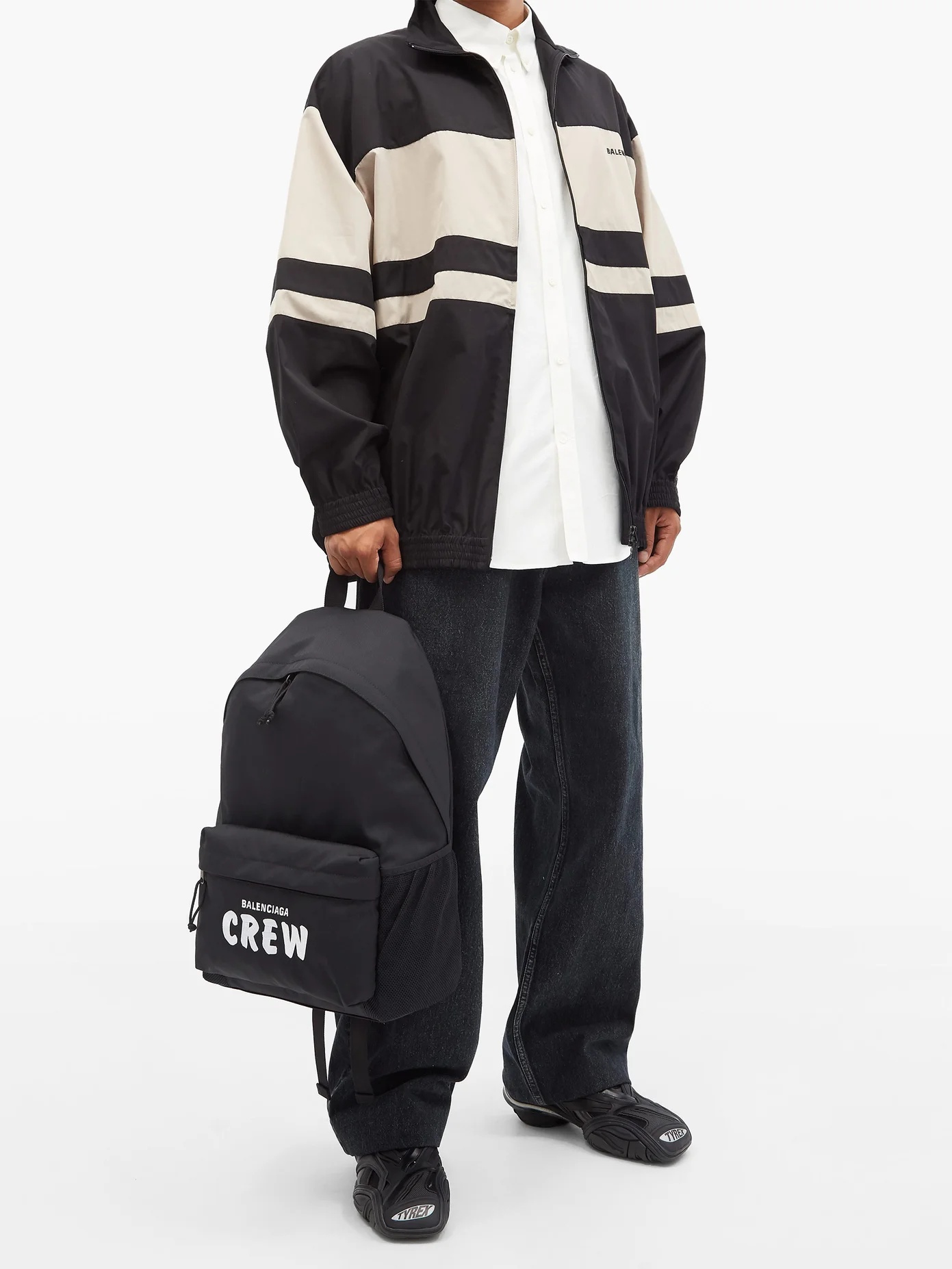 Crew-embroidered nylon canvas backpack - 2