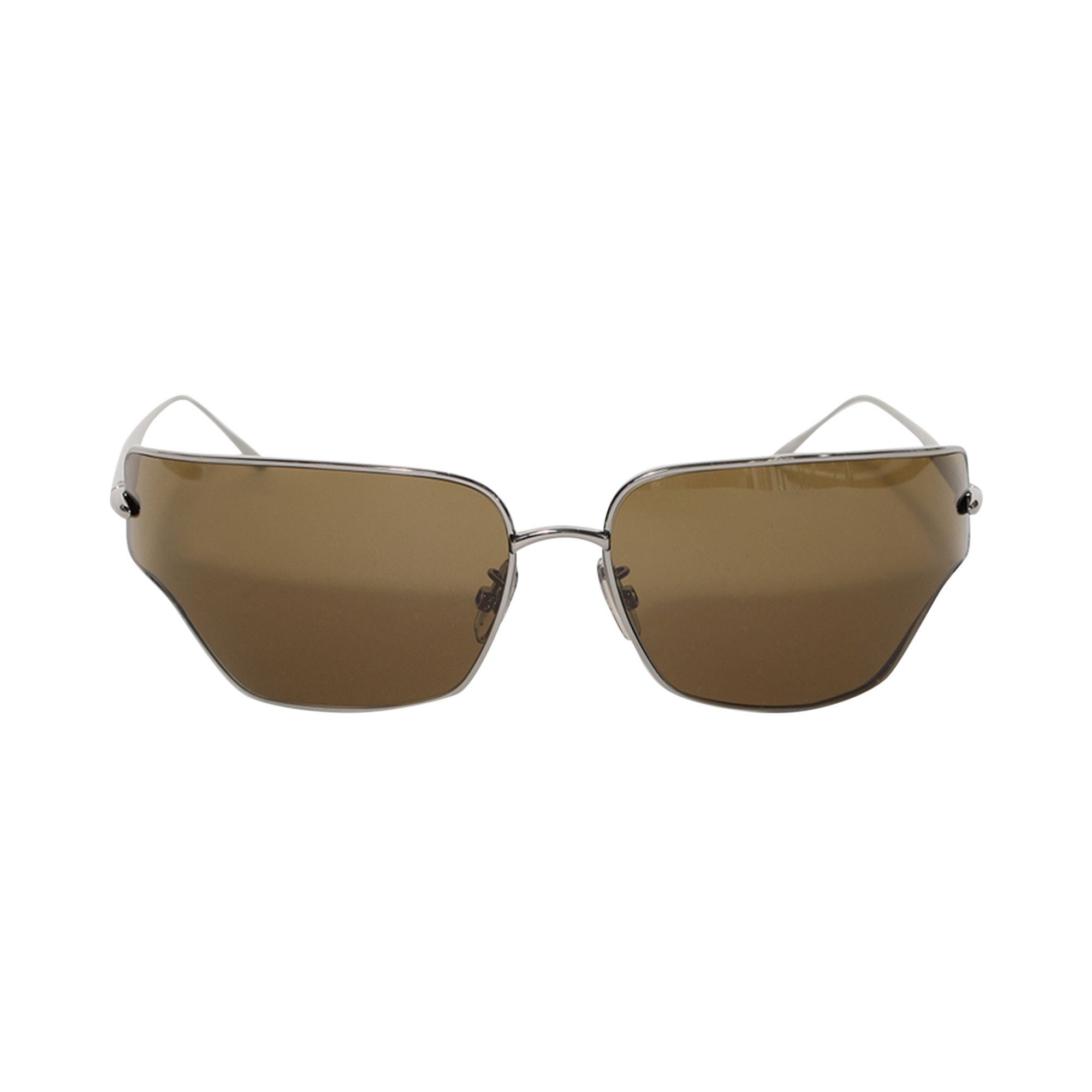 Loewe Aviator Sunglasses 'Shiny Light Ruthenium/Green' - 1