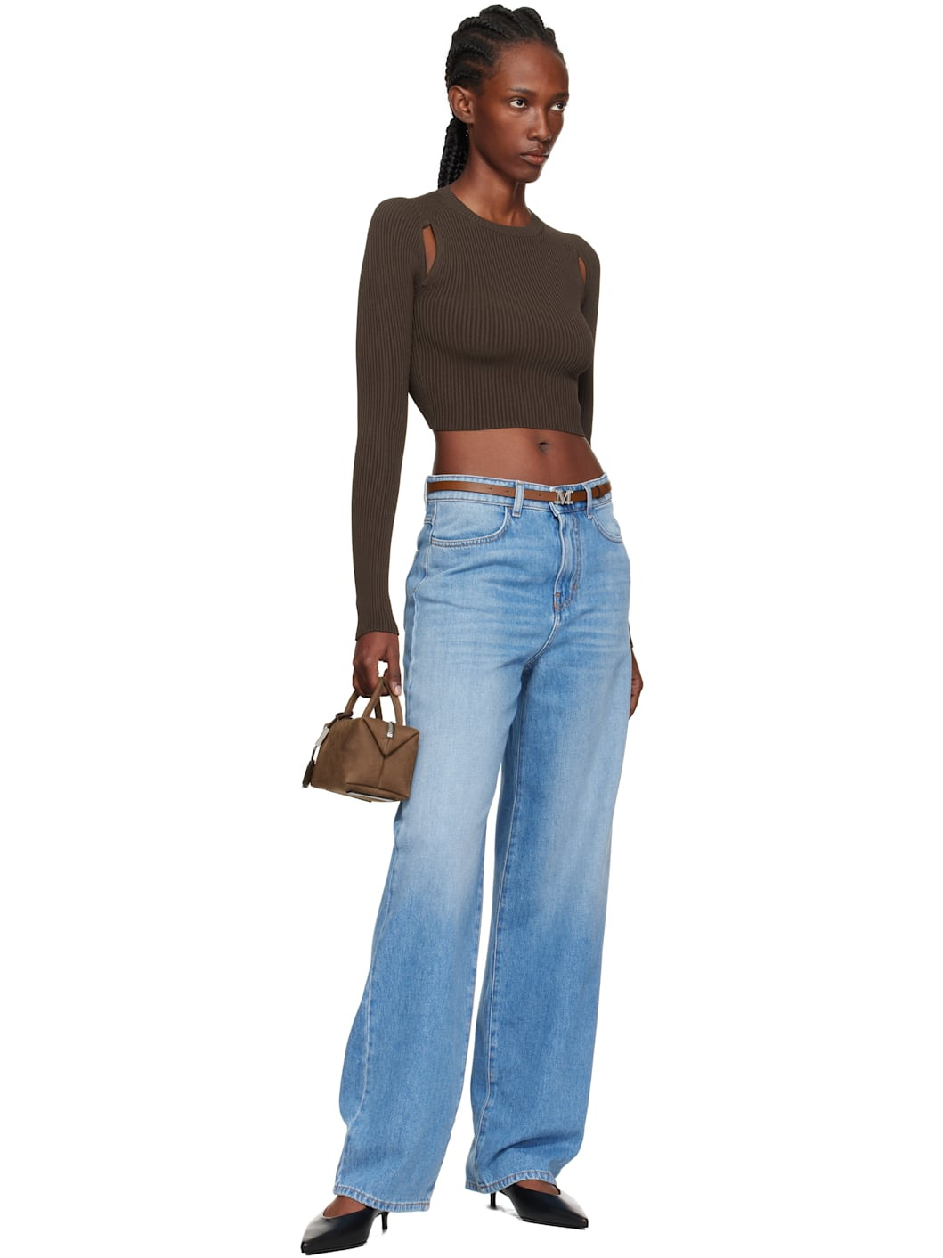 Brown Holdalls Suede Bag - 4