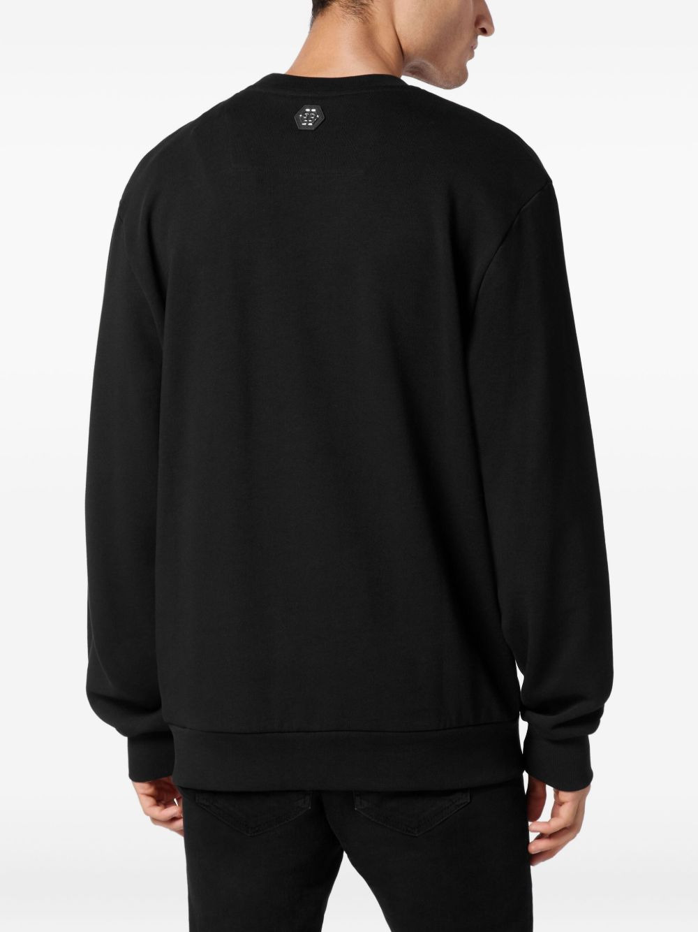 Stones Smile-embellished flower sweatshirt - 3