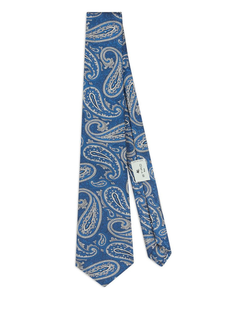 jacquard paisley motif tie 1
