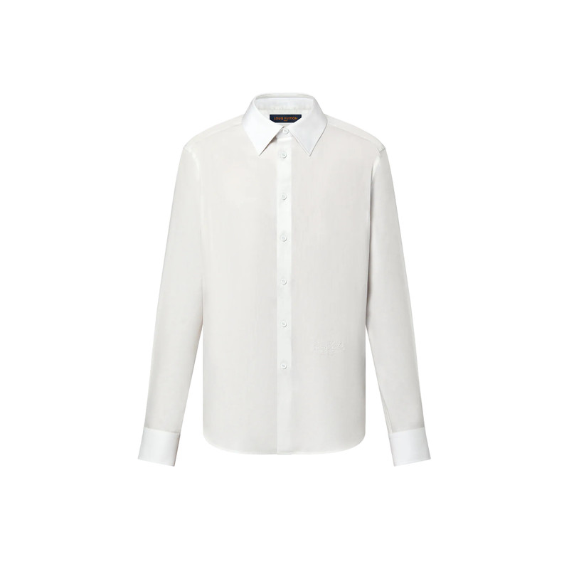 Embroidered Long-Sleeved Cotton Blend Shirt 1