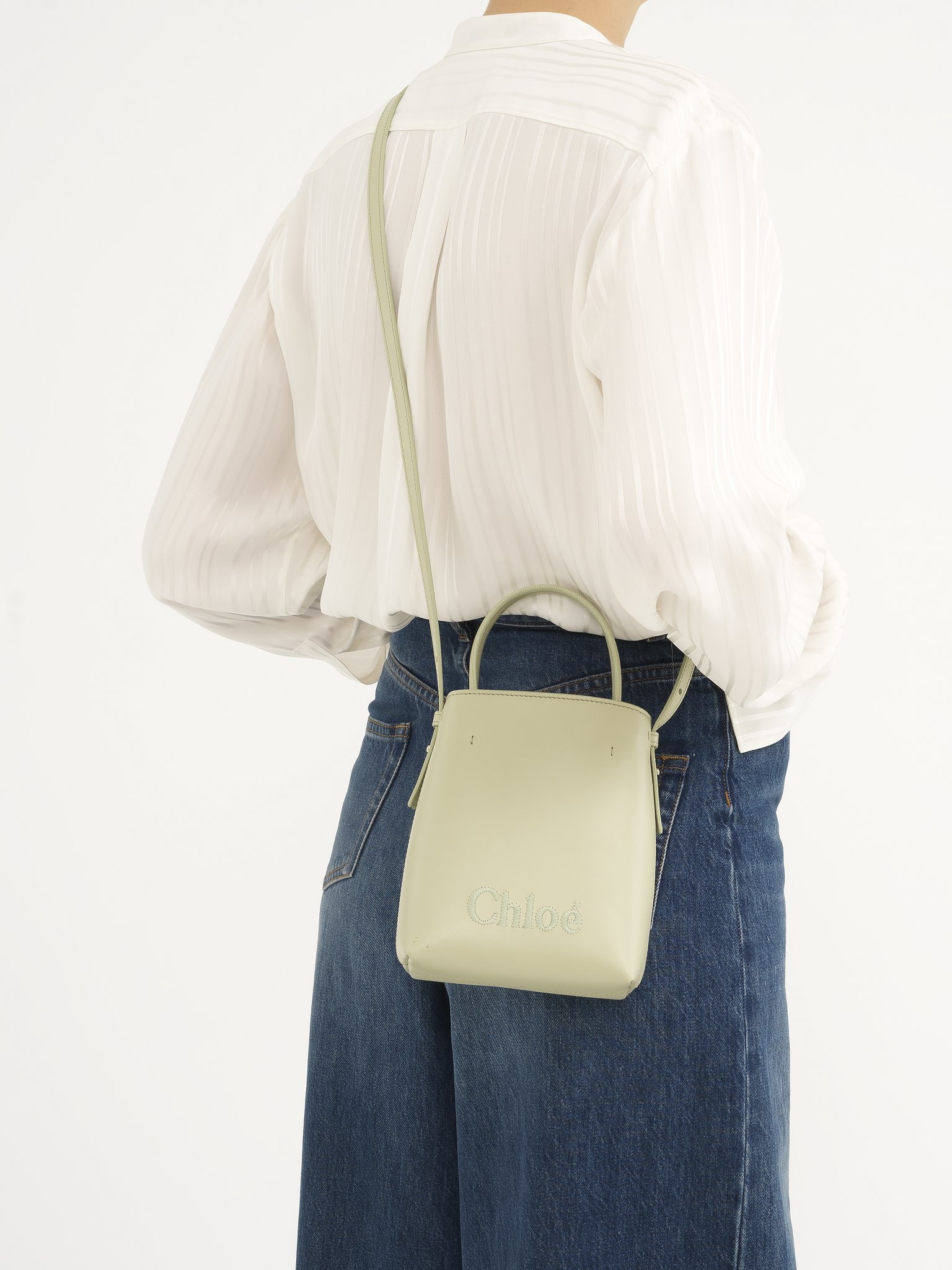 MICRO CHLOÉ SENSE TOTE BAG IN LEATHER - 6