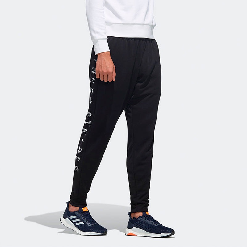 adidas Alphabet Printing Knit Bundle Feet Sports Pants Black FM5427 - 6