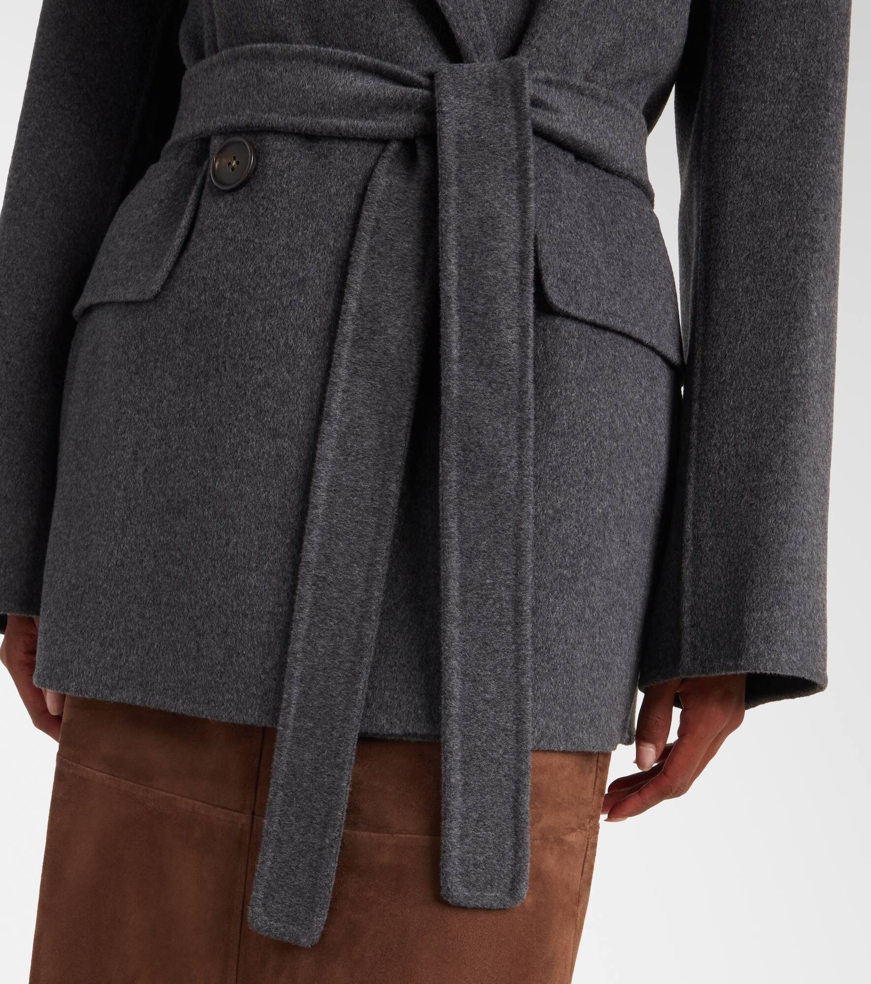 Ornella belted virgin wool coat - 5