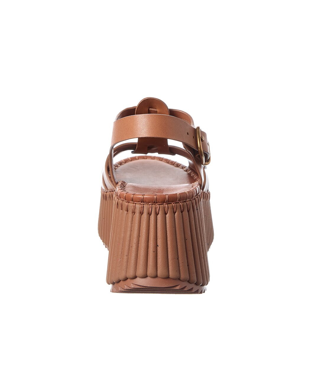 Chloé Nama Leather Wedge Sandal - 3