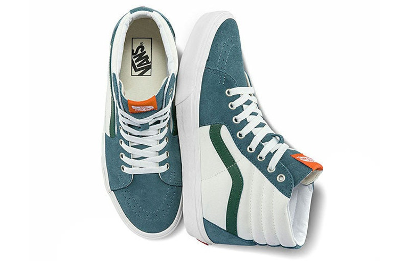 Vans 밴 SK8-HI 코지 스케이트 보드 신발 Unisex 화이트 그린 VN0A5JMJBLG outlook