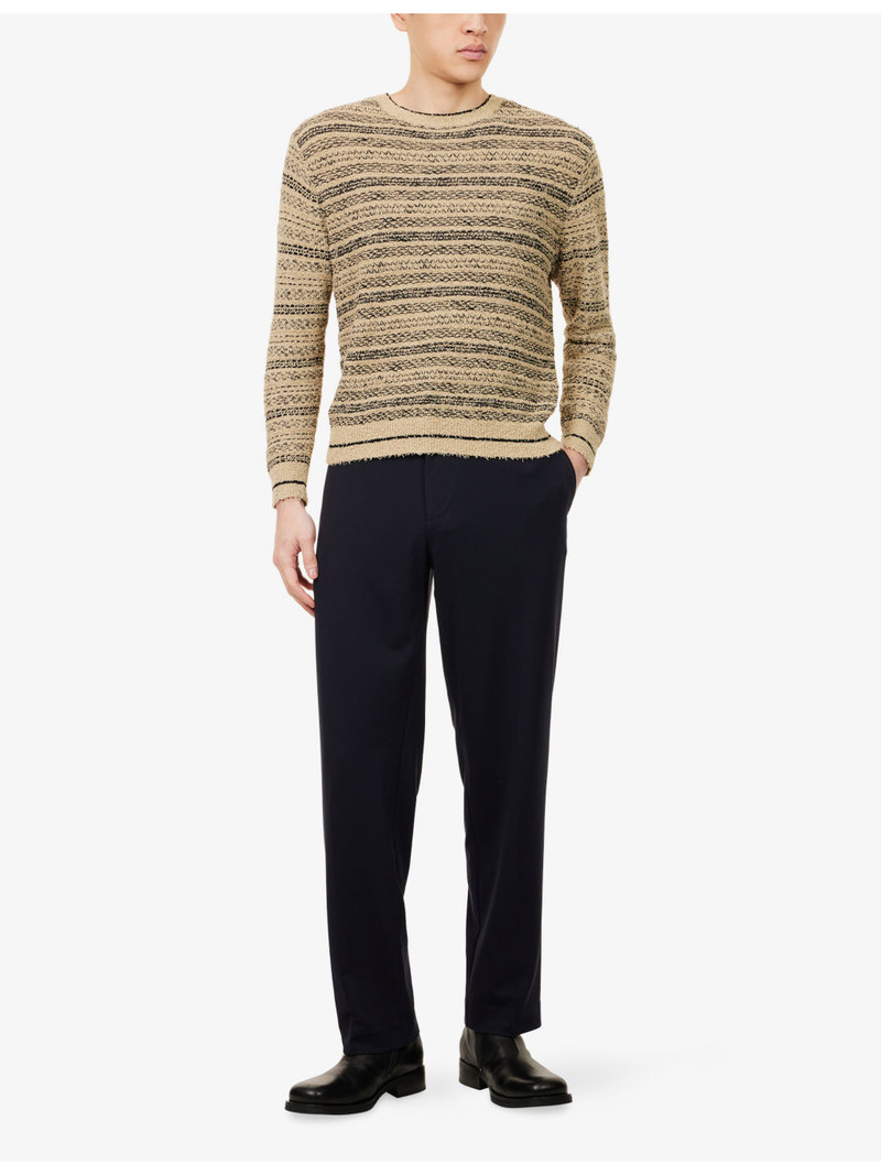 EMPORIO ARMANI Tapered-Leg Stretch-Woven Trousers outlook