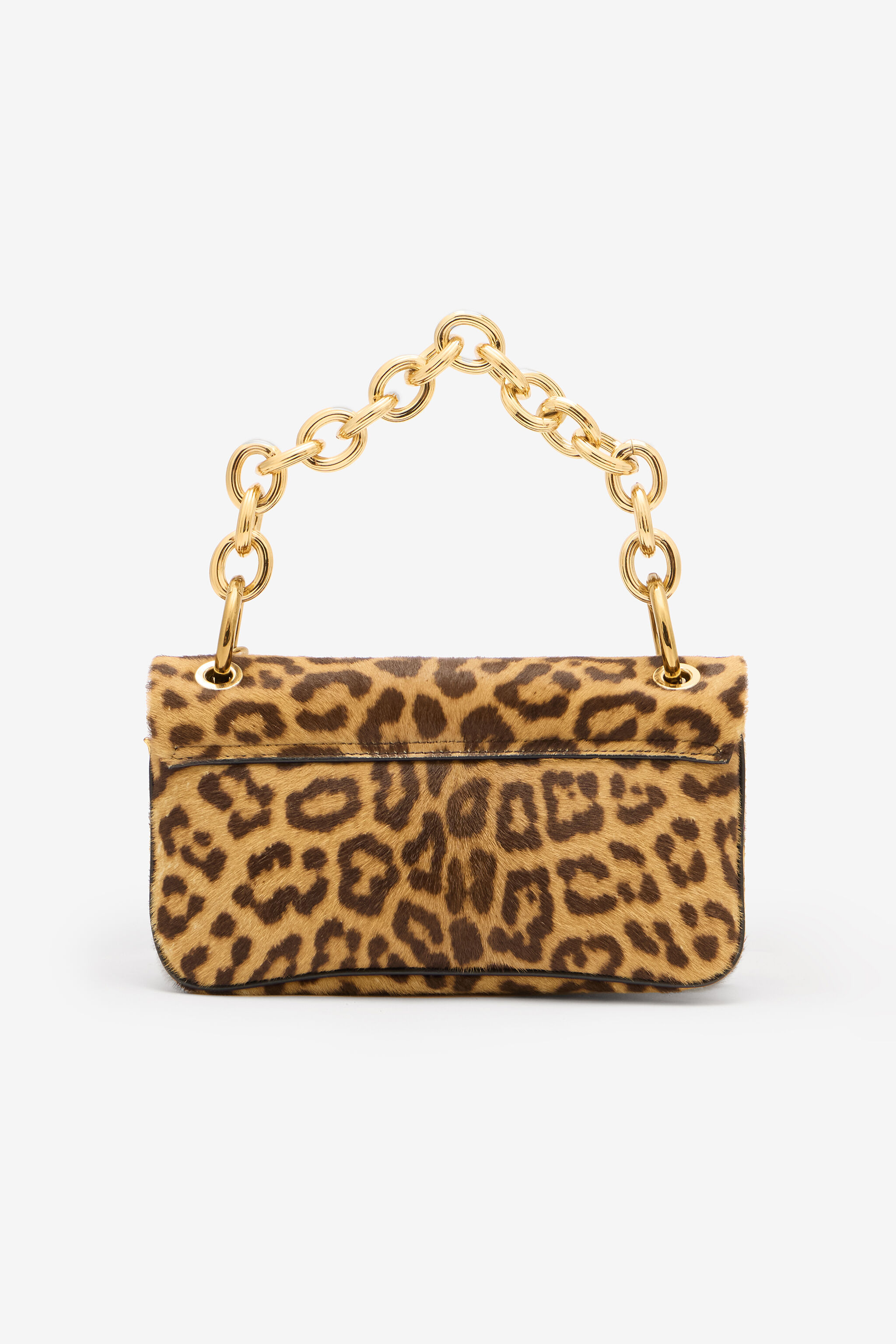 Small Bag With Leopard Skin Print And Chain - 3