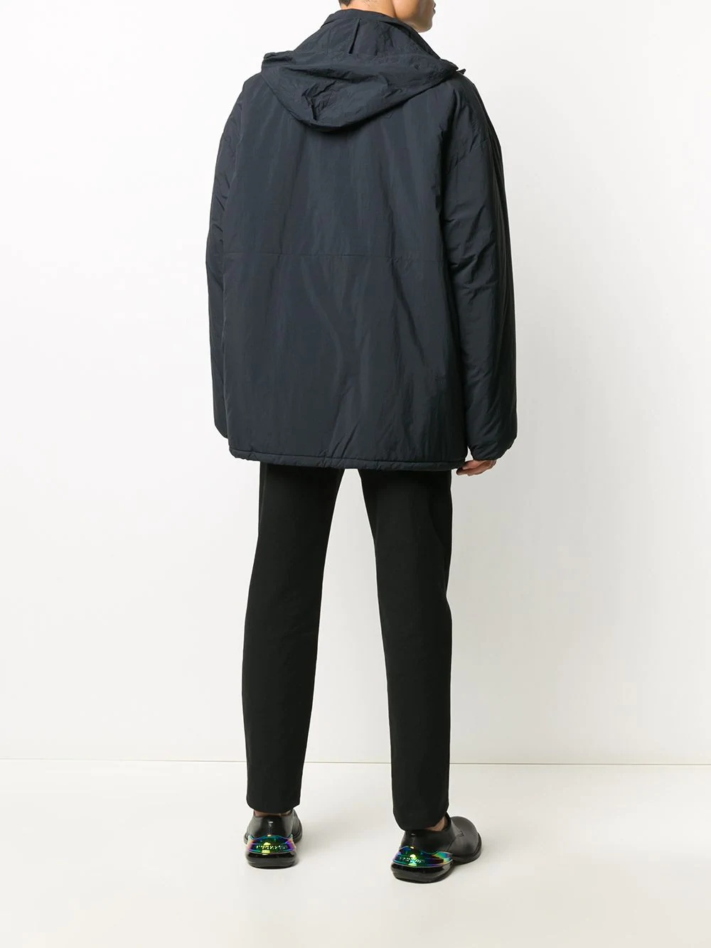 oversized hooded zipped jacket - 6