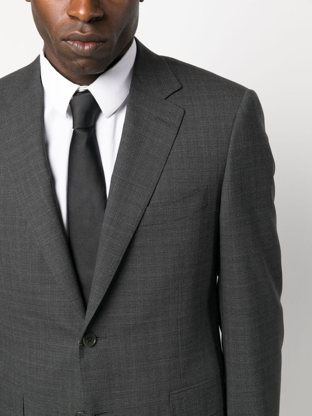 textured-finish single-breasted suit - 5