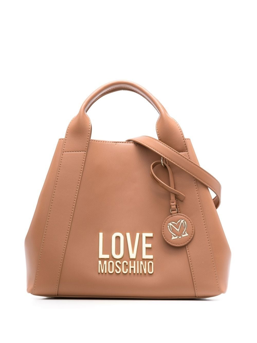 logo-lettering faux-leather tote bag - 1