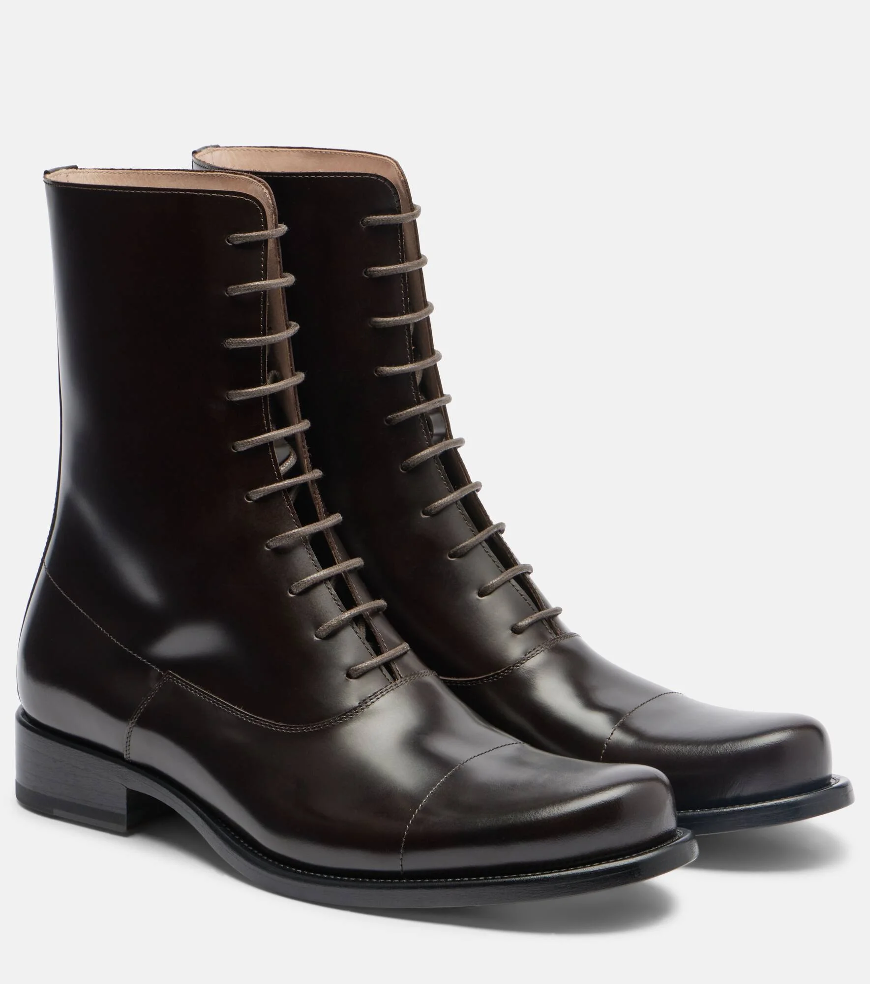 Kai leather lace-up boots - 1