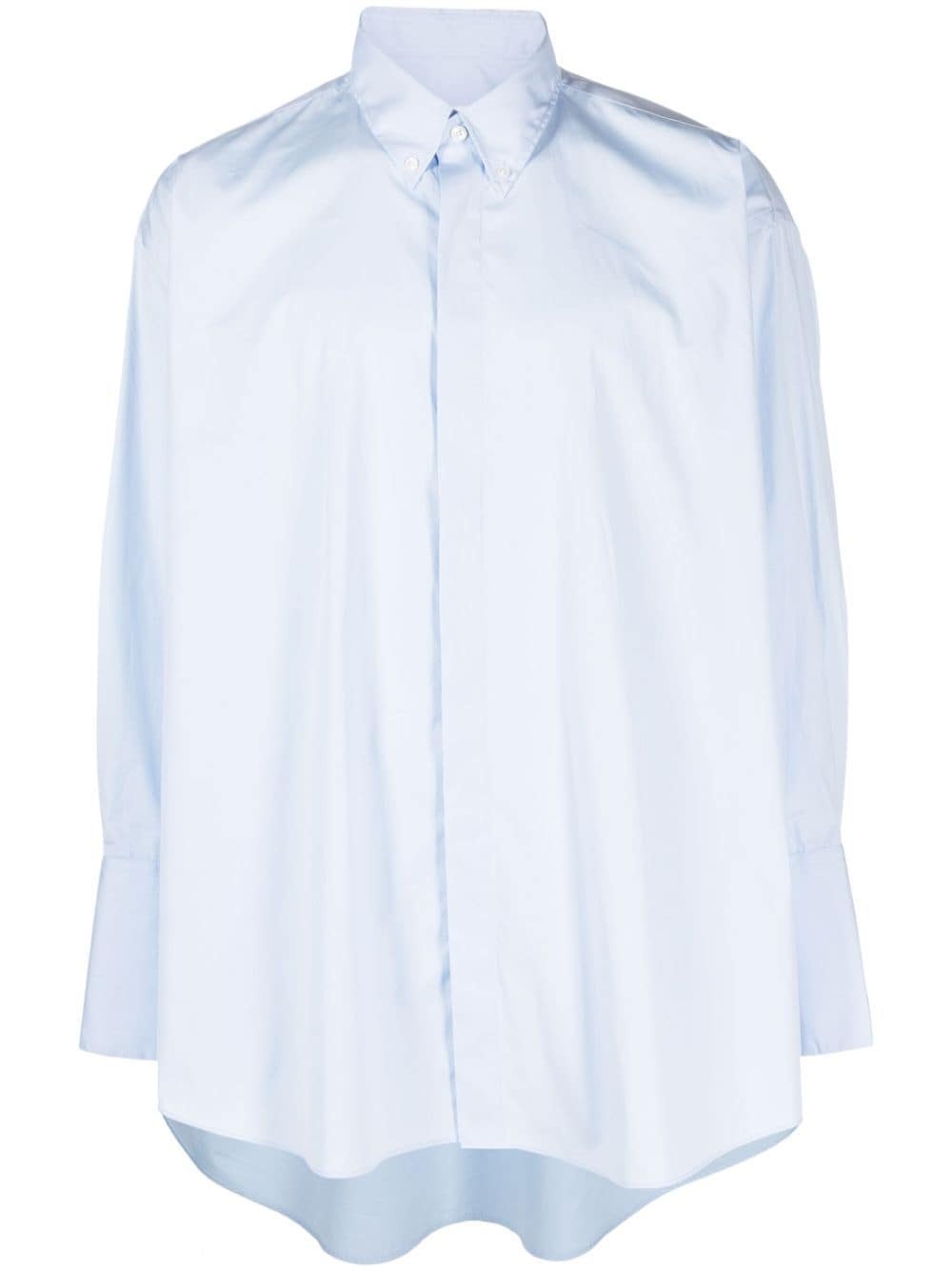 poplin texture  long-sleeve shirt - 3