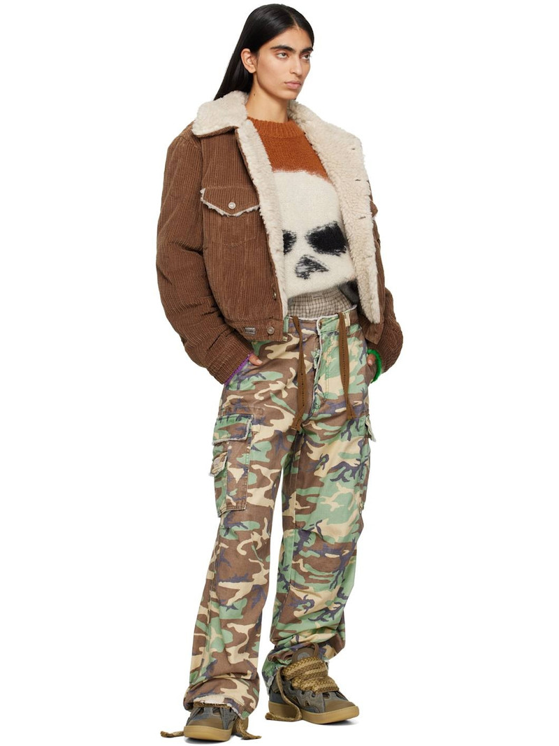 ERL Brown Sherpa Corduroy Trucker Jacket outlook