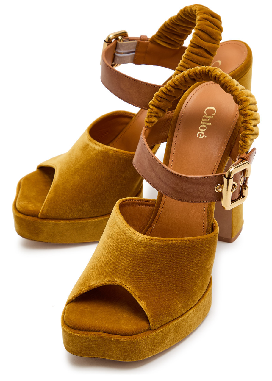 Chloe Aria Suede Platform Sandals - 3