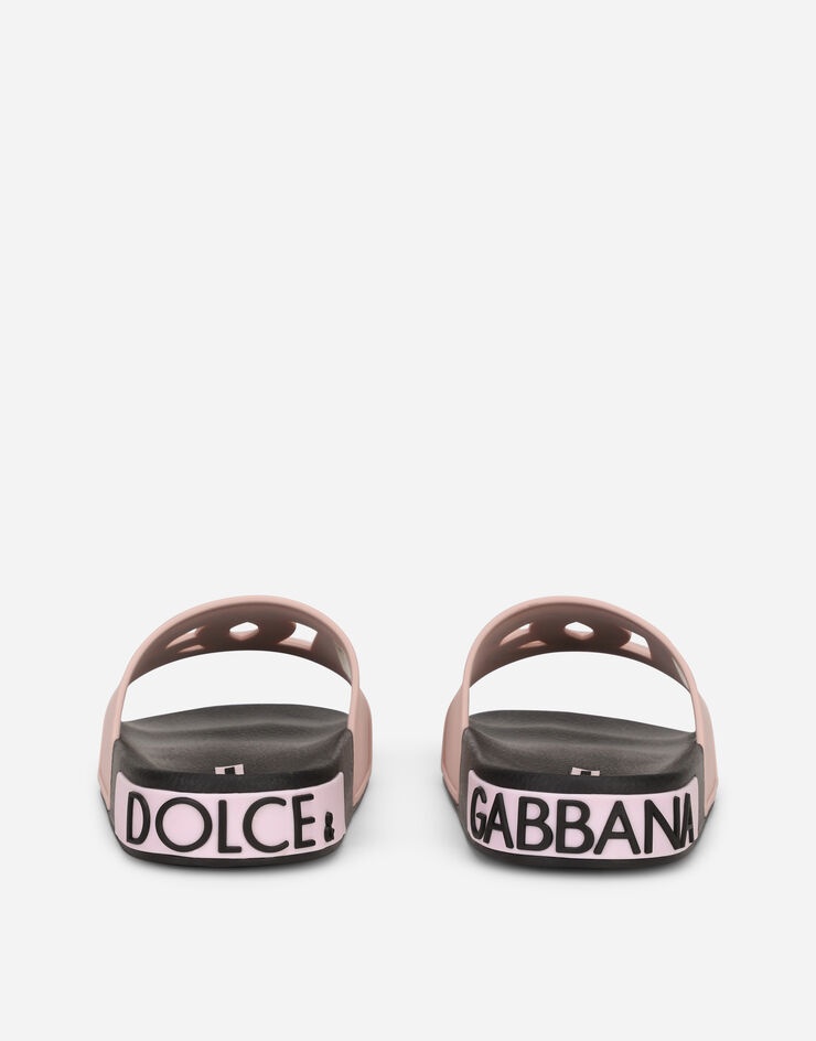 Rubber beachwear sliders with DG logo - 3