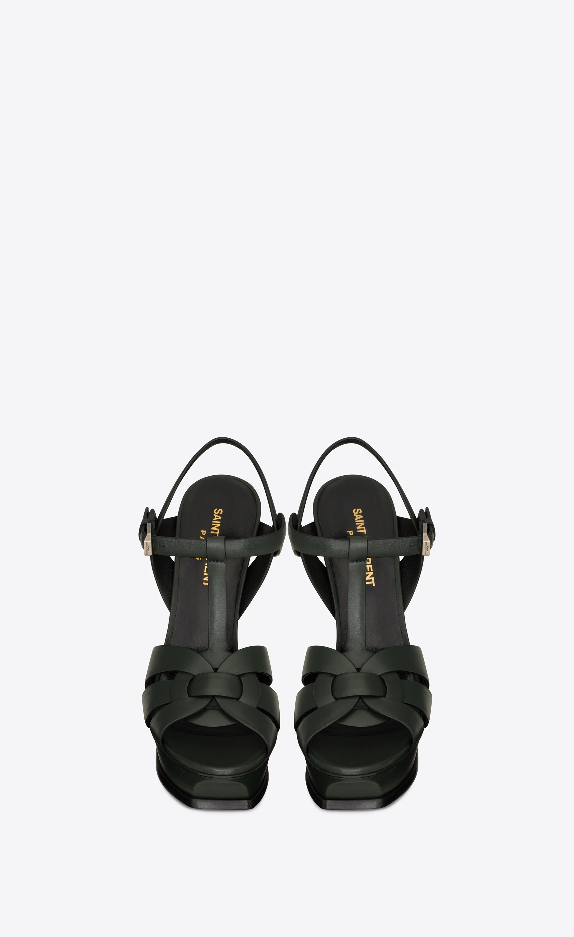 tribute platform sandals in smooth leather - 2