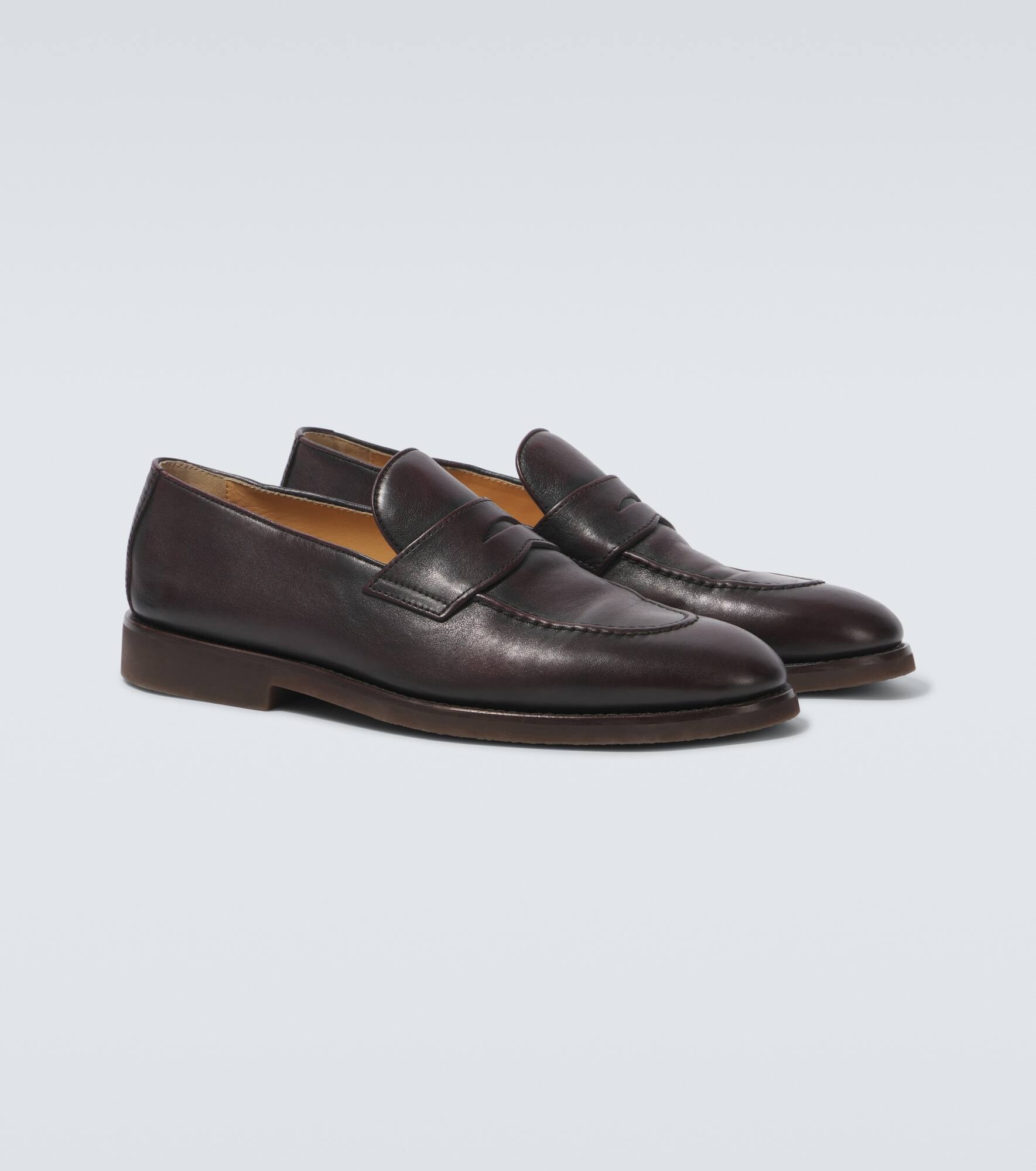 Leather penny loafers - 5