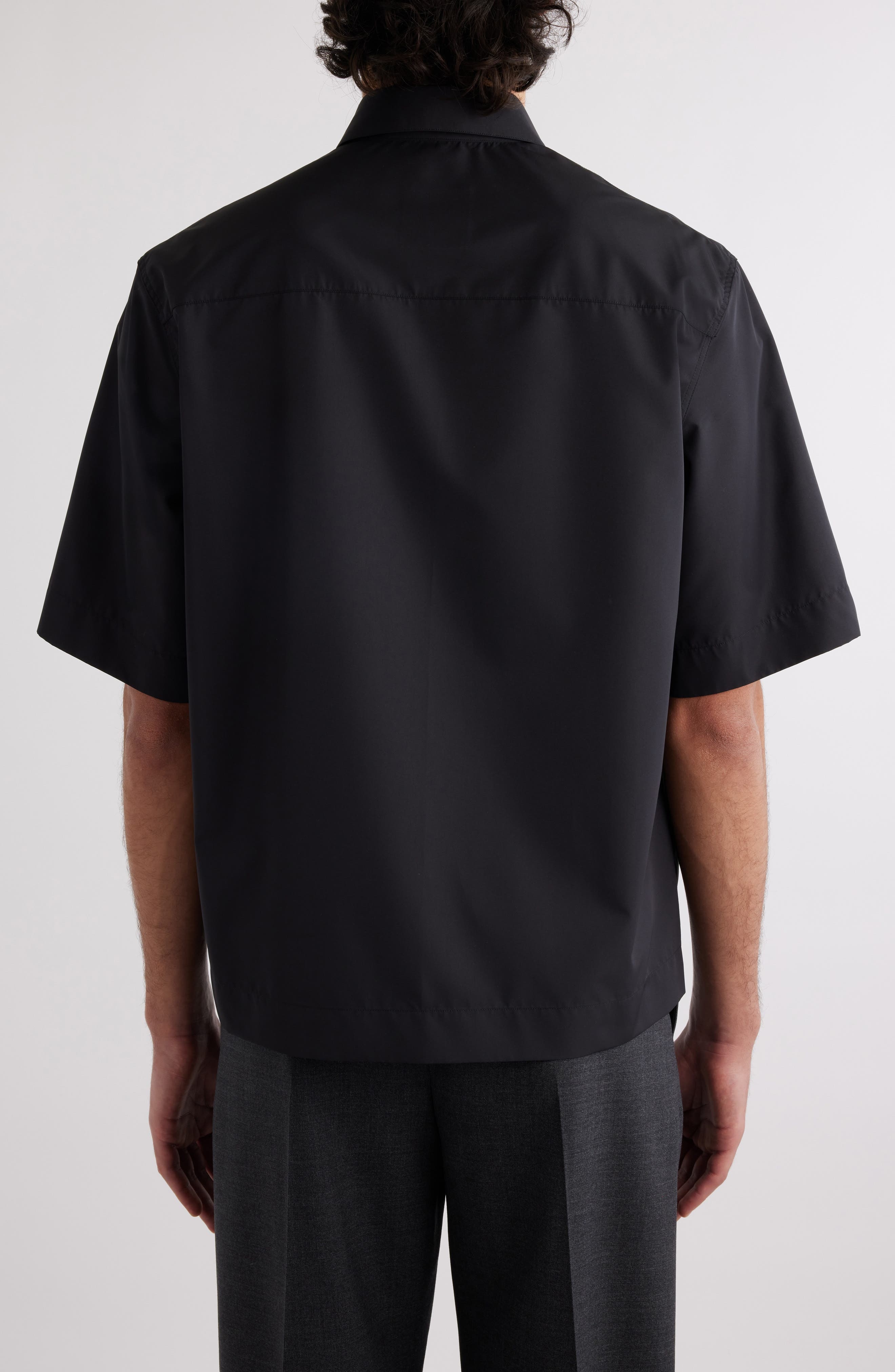Short Sleeve Zip-Up Shirt - 3