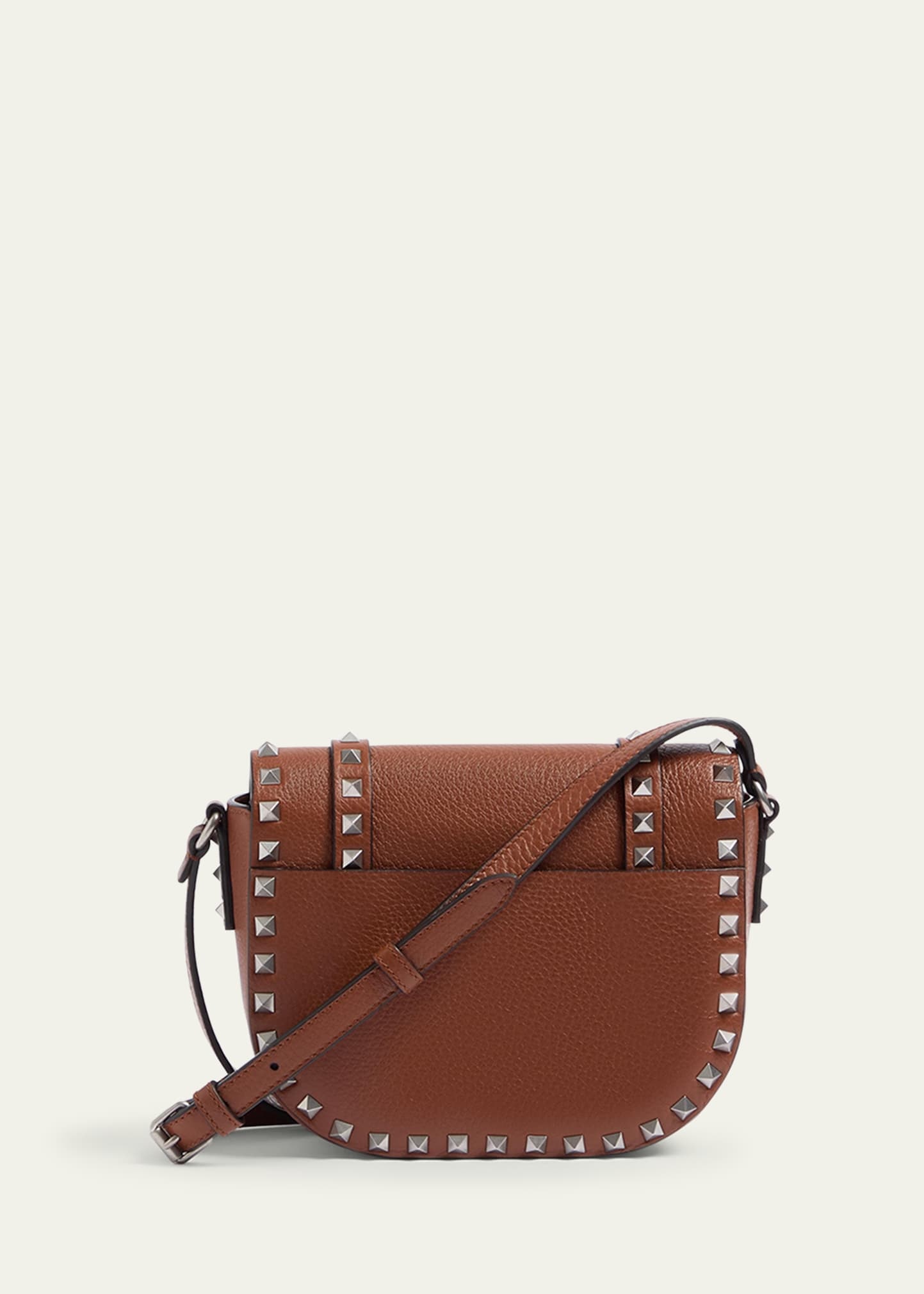 Men's Rockstud Small Leather Messenger Bag - 3