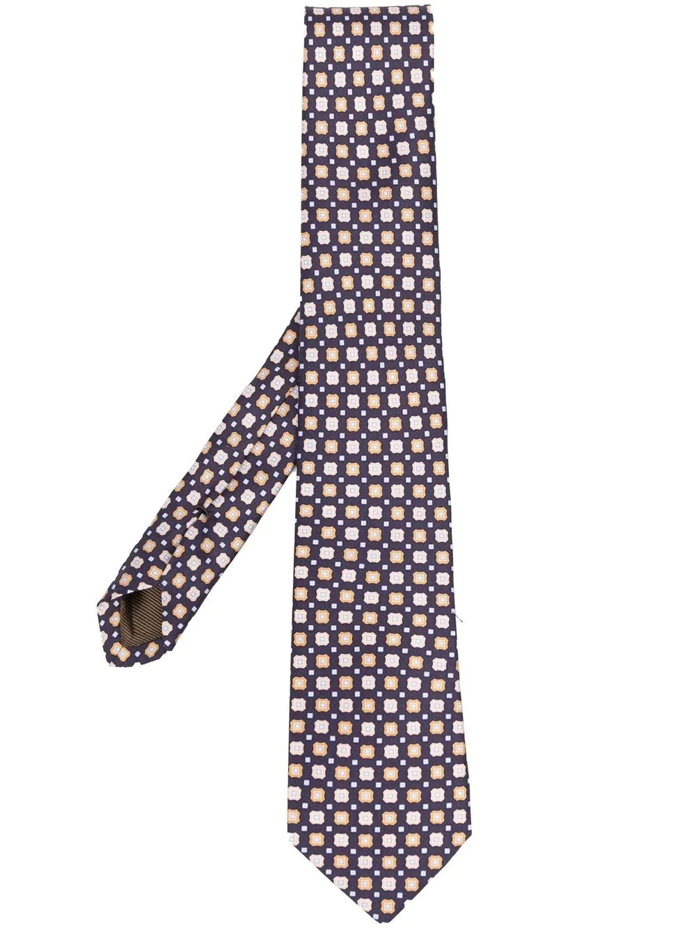 graphic-print silk tie - 1