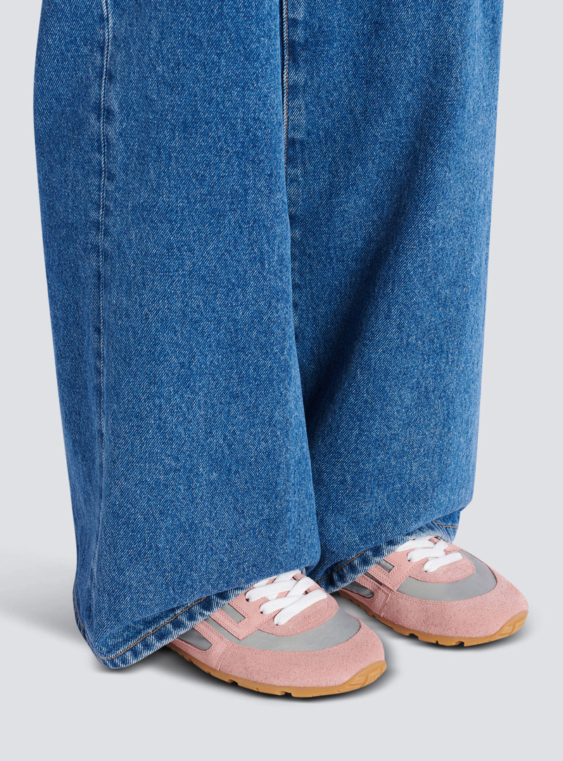 Balmain Racer 45 trainers in suede and nylon outlook